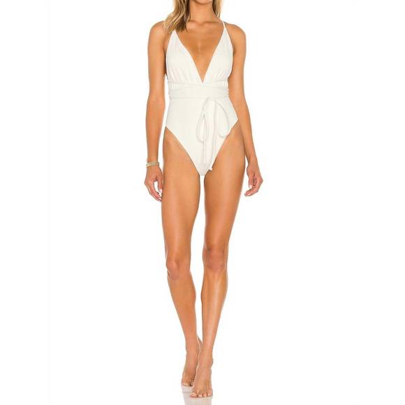 NEW DEVON WINDSOR belle full piece swimsuit in cream crocodile - Picture 1 of 6